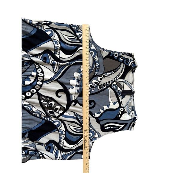 NEW Chico’s Travelers Classic Crop Jumpsuit size 4 US 20 22 White Blue - Picture 5 of 11